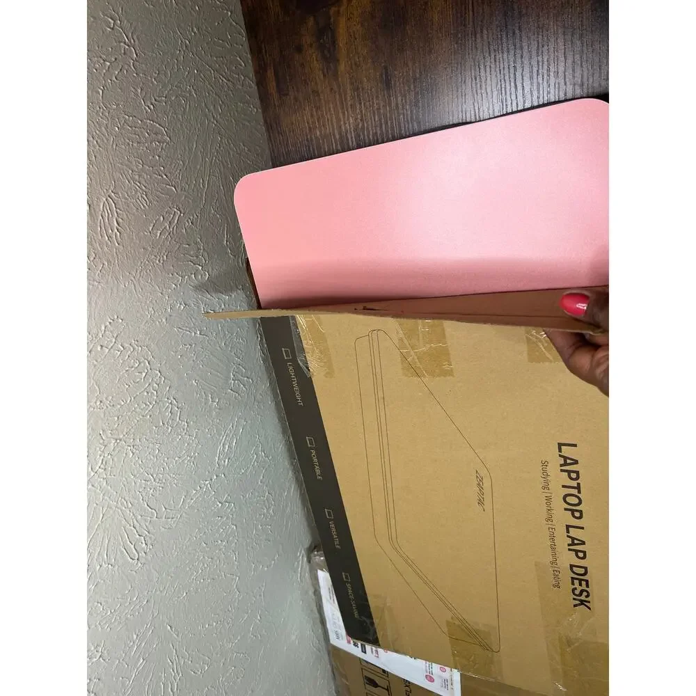 ZEAPTAC Lap Desk With Pillow Cushion, Portable Bed Desk, Fits Up To 15.6